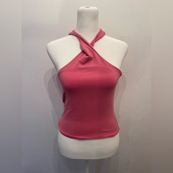 Abercrombie & Fitch Twist Front Pink Tank Top Size Small - Picture 1 of 2